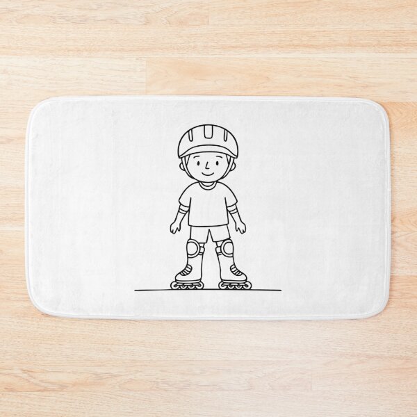 Item preview, Young boy wearing kneepads for safety while learning to roller skate designed and sold by rasagamastore.