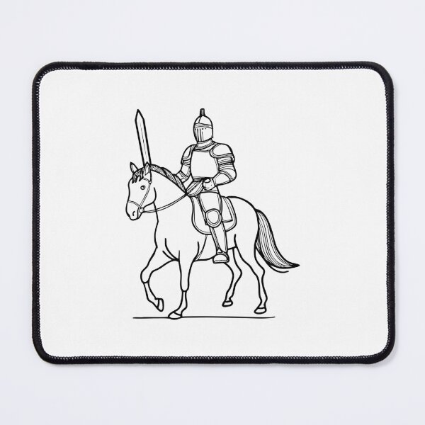 Item preview, Fully armored knight on horseback leading a battalion forward designed and sold by rasagamastore.