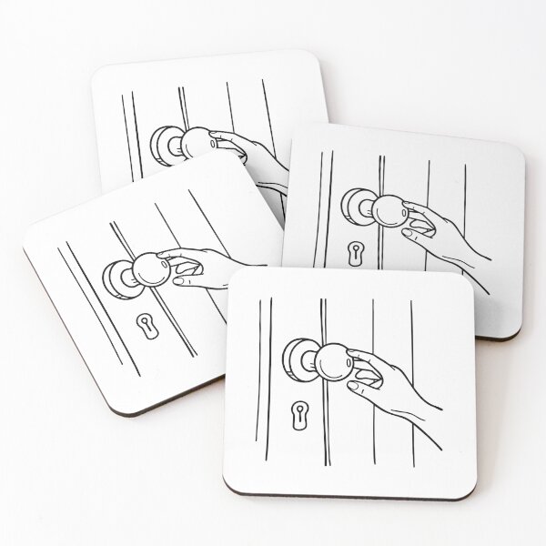 Item preview, Hand gripping a round doorknob and turning it to open the door designed and sold by rasagamastore.