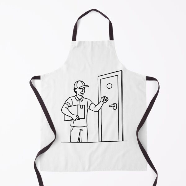 Item preview, Courier knocks on the door, holding a package for the homeowner designed and sold by rasagamastore.