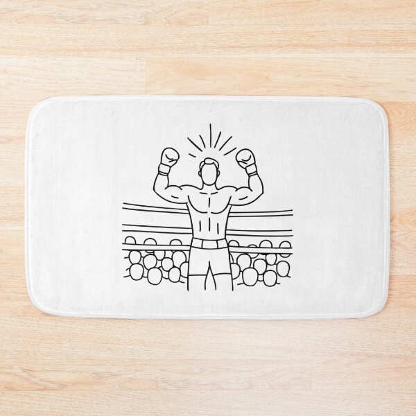 Item preview, Boxer celebrating after delivering a knockout punch and defeating the opponent designed and sold by rasagamastore.
