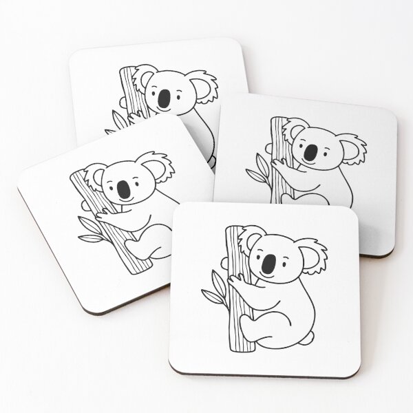 Item preview, Koala clinging to a tree trunk, chewing on eucalyptus leaves designed and sold by rasagamastore.