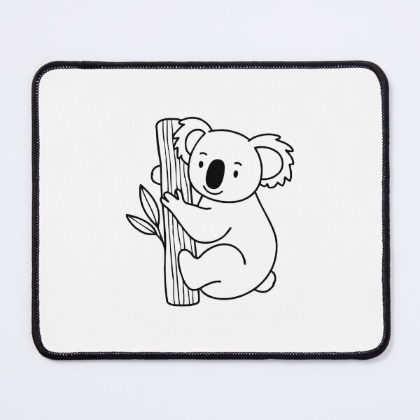 Item preview, Koala clinging to a tree trunk, chewing on eucalyptus leaves designed and sold by rasagamastore.