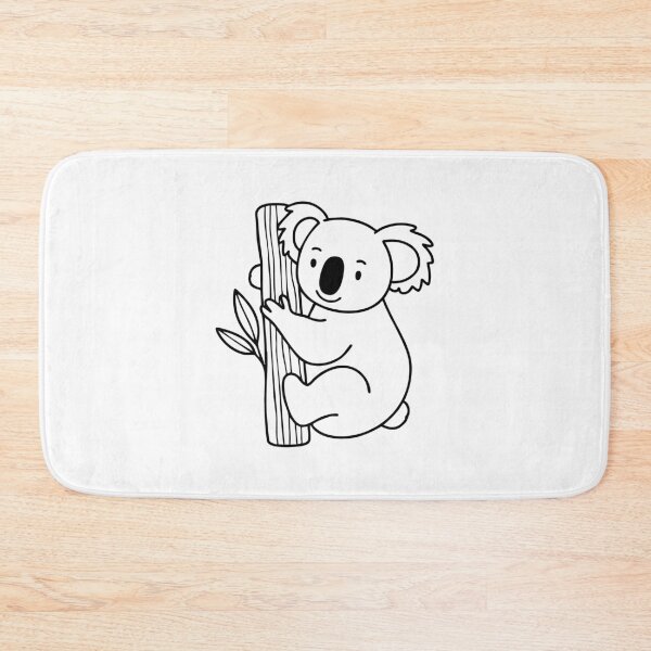 Item preview, Koala clinging to a tree trunk, chewing on eucalyptus leaves designed and sold by rasagamastore.