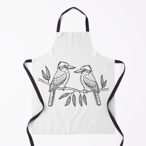 Item preview, A pair of kookaburras perched on a branch in a eucalyptus forest designed and sold by rasagamastore.