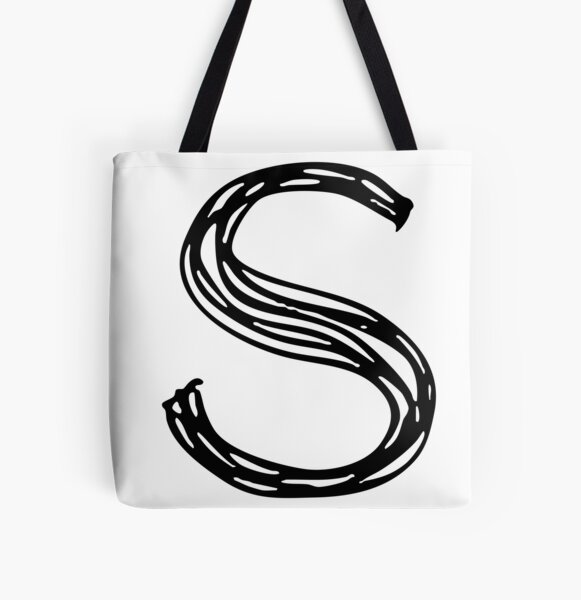 DOODLE LETTER S All Over Print Tote Bag