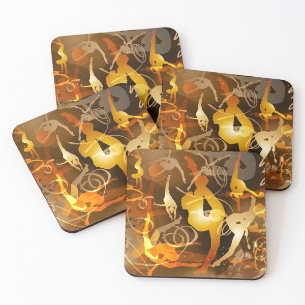 Item preview, Golden Rhythmic Gymnastics Collage. designed and sold by Elenia Design.