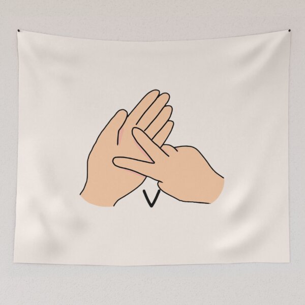 Item preview, BSL sign letter V designed and sold by Artistkhg.