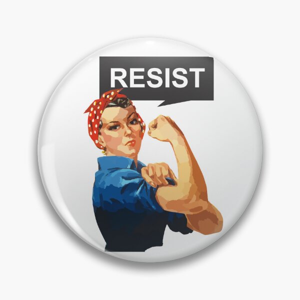 Item preview, Rosie the Riveter says RESIST! Fight Fascism  designed and sold by organicgal.