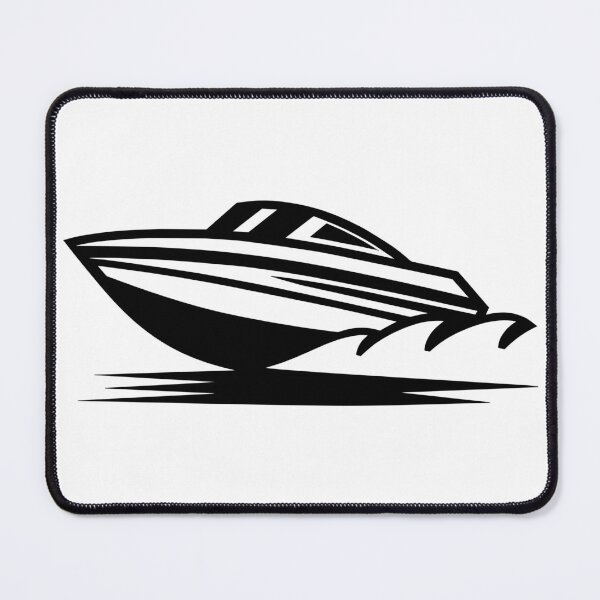 Item preview, Speedboat Silhouette Racing on Water designed and sold by theartfulaspie.
