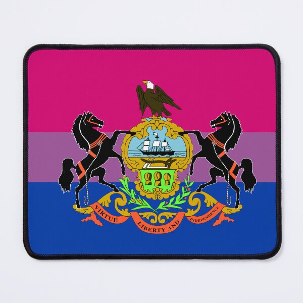 Item preview, Bisexual Pride Flag of Pennsylvania - Version 2 designed and sold by WokeBespoke.
