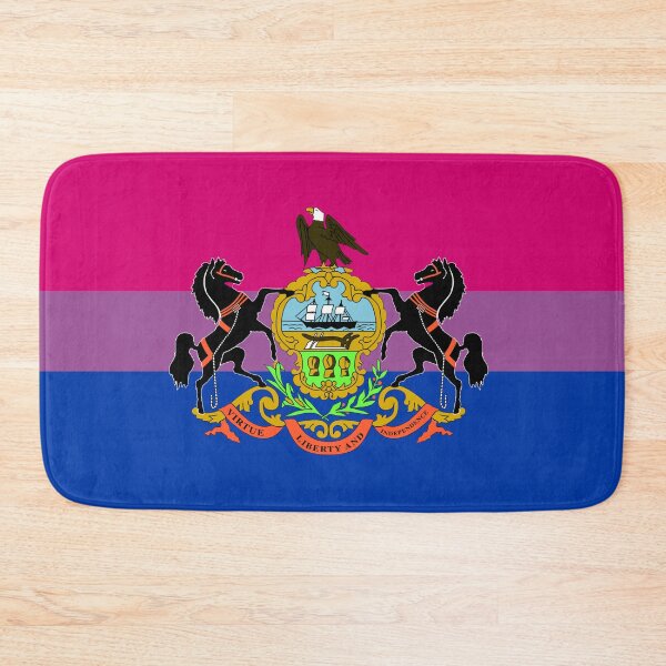 Item preview, Bisexual Pride Flag of Pennsylvania - Version 2 designed and sold by WokeBespoke.