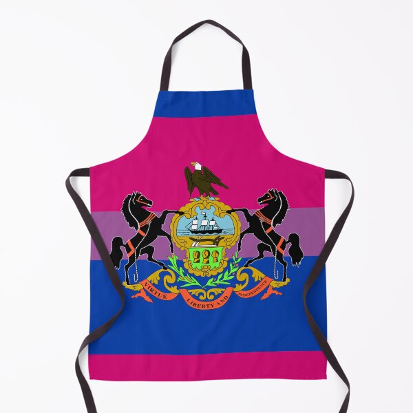 Item preview, Bisexual Pride Flag of Pennsylvania - Version 2 designed and sold by WokeBespoke.