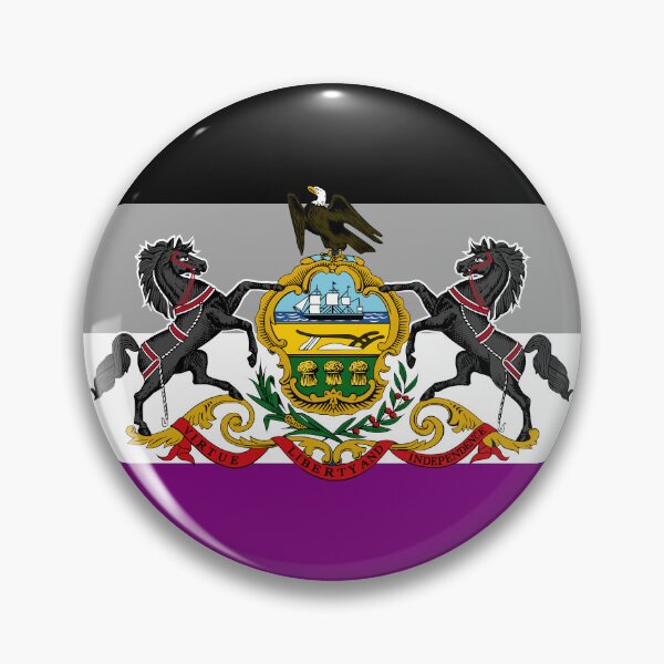 Item preview, Aexual Pride Flag of Pennsylvania - Version 1 designed and sold by WokeBespoke.