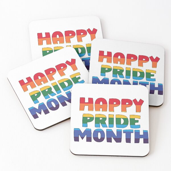 Item preview, Happy Pride Month Rainbow Typography designed and sold by Sensepiphoria.