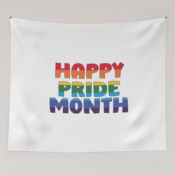 Item preview, Happy Pride Month Rainbow Typography designed and sold by Sensepiphoria.