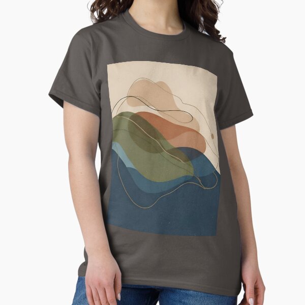 Organic Flow Earthy Abstract Art Classic T-Shirt