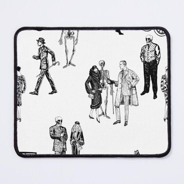 Item preview, 1920s skeleton toile flappers antique sinister designed and sold by Gossip Rag.