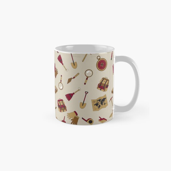 Item preview, Archaeology Tools Background Pattern - Light Beige, Red Vine, Dark and Moderate Orange designed and sold by ottrain.