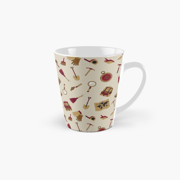 Item preview, Archaeology Tools Background Pattern - Light Beige, Red Vine, Dark and Moderate Orange designed and sold by ottrain.