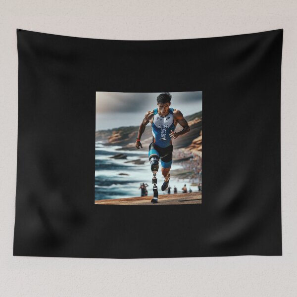 Item preview, Triathlete Running Uphill – Strength & Endurance designed and sold by Triathlongram.