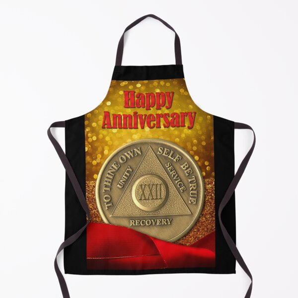 Item preview, 22 Year Recovery Coin Glitter Happy Anniversary designed and sold by ApexDesigners.