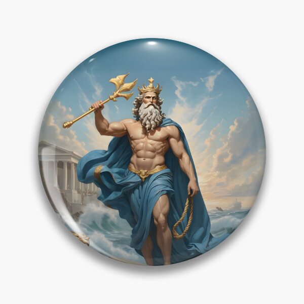 Item preview, Ancient Greek God Poseidon Mythological Art designed and sold by PrometheusStyle.