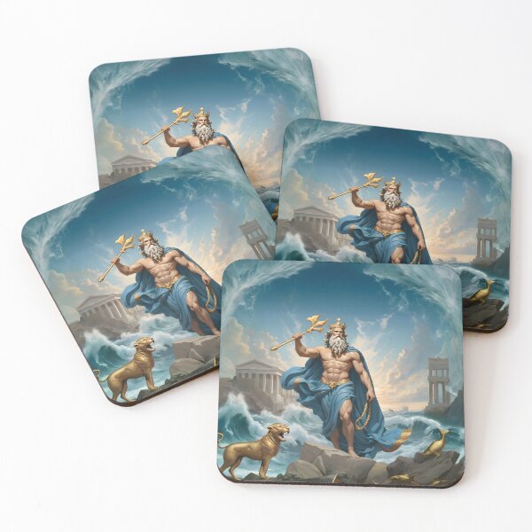 Item preview, Ancient Greek God Poseidon Mythological Art designed and sold by PrometheusStyle.