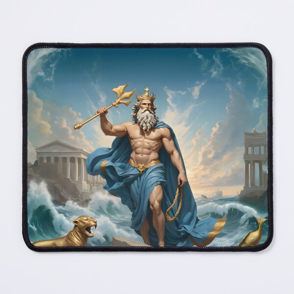 Item preview, Ancient Greek God Poseidon Mythological Art designed and sold by PrometheusStyle.