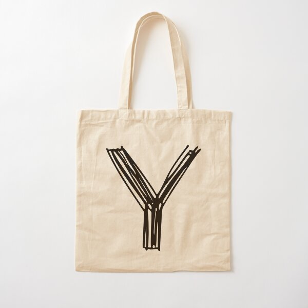 DOODLE LETTER Y Cotton Tote Bag