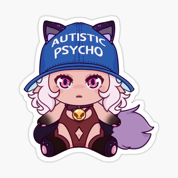 Item preview, Autistic Psycho Sticker designed and sold by feywawa.