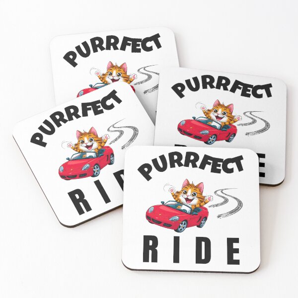 Item preview, Purrfect Ride – Funny Cat Driving a Sports Car Cartoon designed and sold by Fredster1966.