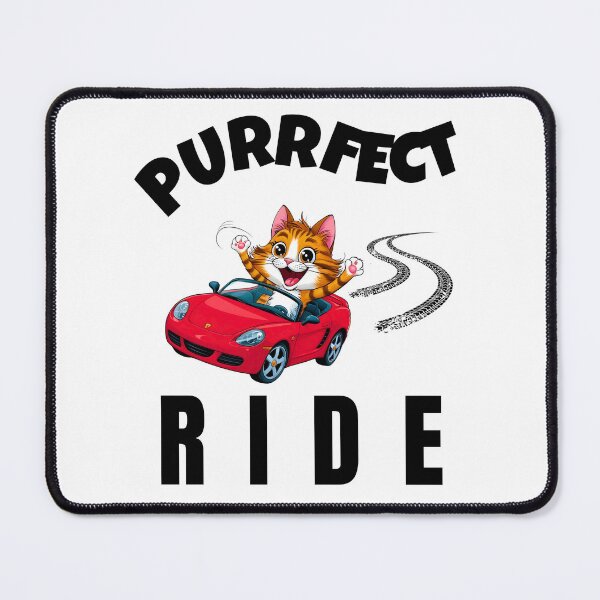 Item preview, Purrfect Ride – Funny Cat Driving a Sports Car Cartoon designed and sold by Fredster1966.