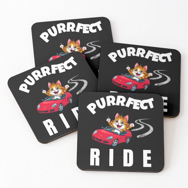 Item preview, Purrfect Ride – Funny Cat Driving a Sports Car Cartoon designed and sold by Fredster1966.