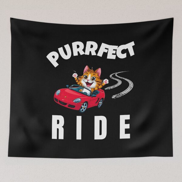Item preview, Purrfect Ride – Funny Cat Driving a Sports Car Cartoon designed and sold by Fredster1966.