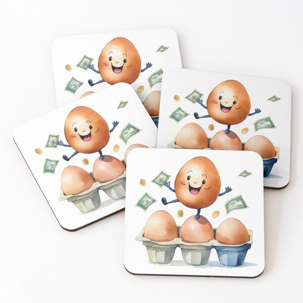 Item preview, Cute Money Cartoon Egg designed and sold by Olive and Lily Delights.