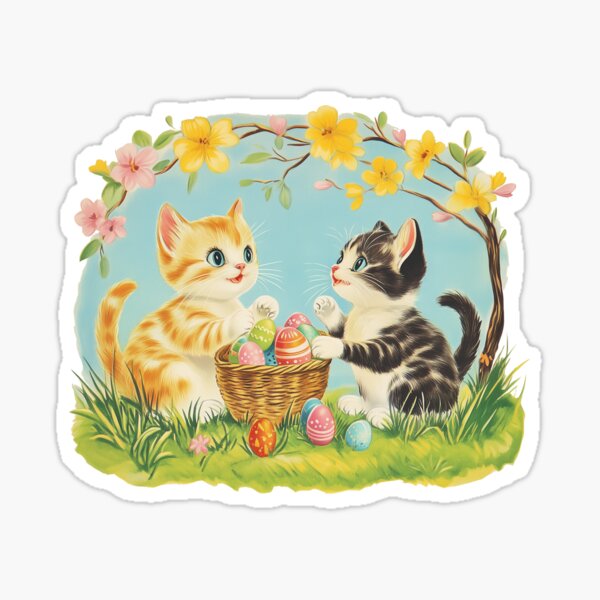 Item preview, Kittens At Easter designed and sold by mirror circus.