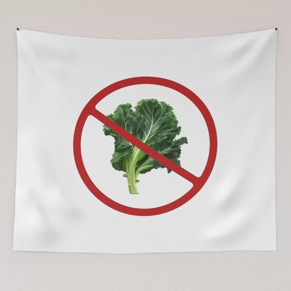 Item preview, Prohibited Green Kale, Red, Green, White Signage designed and sold by AASparksDesigns.