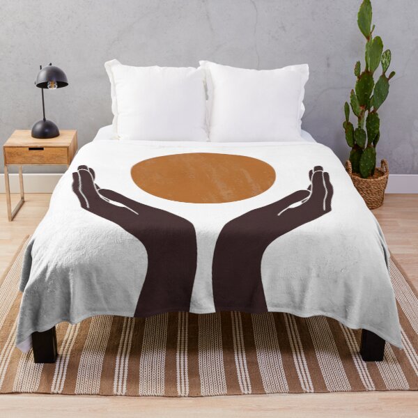 Item preview, hands and sun minimalist art designed and sold by Random Designs.