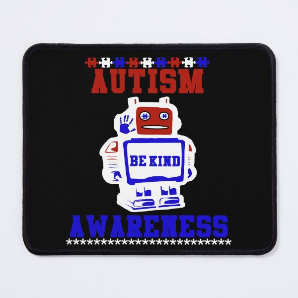 Item preview, Be Kind Robot | Autism Awareness Design in Red, White & Blue designed and sold by Brian Gollob Creative Art.