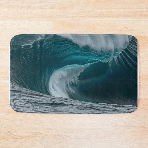 Item preview, A colossal wave curls with power, its spray a mist of white against the deep blue, a moment of raw nature captured by AI designed and sold by homydesign.