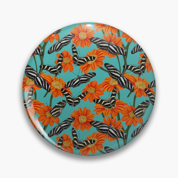 Item preview, Zebra Longwing butterflies on Mexican Sunflowers designed and sold by Peleegirl.
