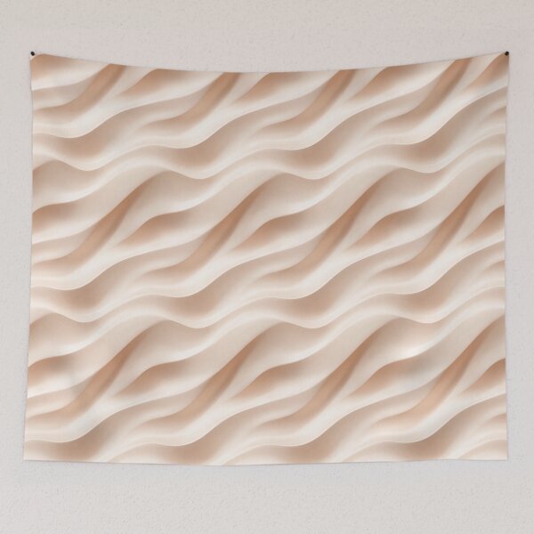 Item preview, Neutral Boho Waves and 3D Forms designed and sold by patternicco.