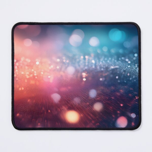 Item preview, Iridescent bokeh lights blend warm orange and cool blue hues, creating a sparkling, ethereal abstract background with a cosmic feel designed and sold by homydesign.
