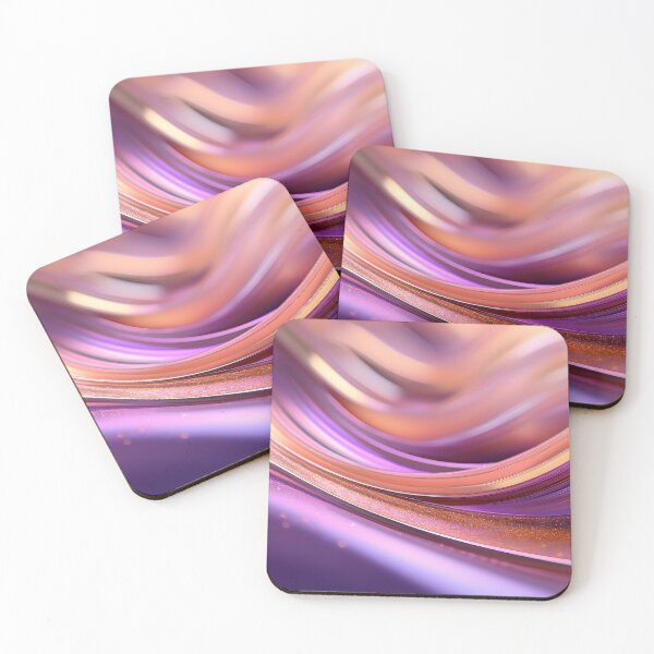 Item preview, Metallic waves with a soft sheen, reflecting warm and cool tones, creating a fluid, abstract texture with scattered light designed and sold by homydesign.