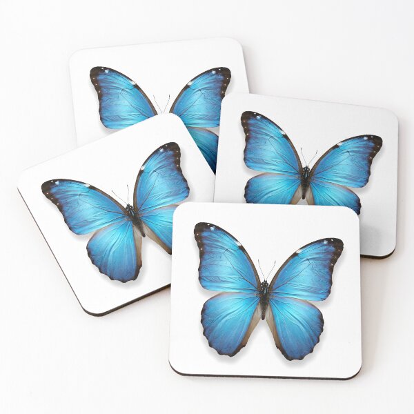 Item preview, Blue Morpho butterfly illustration with detailed wings and dark edges against a white background designed and sold by homydesign.