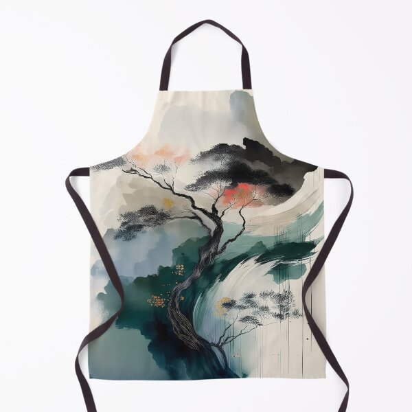 Item preview, Stylized tree with dark branches and wispy foliage against a watercolor-like background, evoking a serene and artistic feel designed and sold by homydesign.