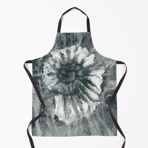 Item preview, Lunar Black Ammonite Fossil Watercolor Painting designed and sold by Valerie Englehart.
