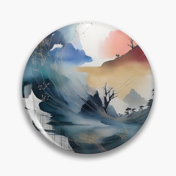 Item preview, Abstract landscape with soft watercolor washes, delicate lines, and ethereal atmosphere, evoking a sense of tranquility designed and sold by homydesign.