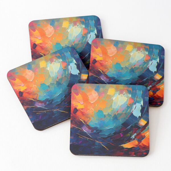 Item preview, A vibrant abstract painting with bold brushstrokes and rich colors, evoking a sense of movement and energy designed and sold by homydesign.
